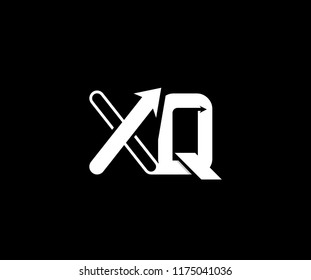 Initial Letter XQ Linked Arrow Modern Monogram Shape Logotype