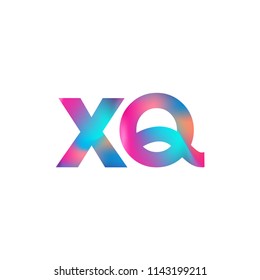 Initial Letter XQ Logo Lowercase colorful design, Modern and Simple Logo Design.
