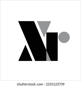 Initial letter XR logo design