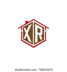 initial letter xr property logo