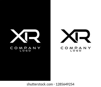 initial letter xr, rx Monogram letter logotype vector for company or business identity
