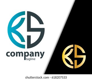 Initial Letter XS With Linked Circle Logo