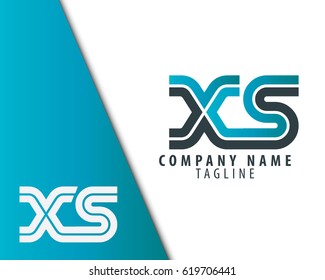 Initial Letter XS Linked Design Logo