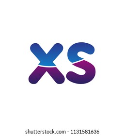 Initial Letter XS Logo Lowercase, colorful logotype Modern and Simple Logo Design.