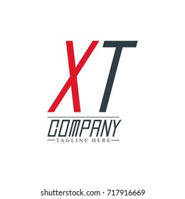 Initial Letter XT Design Logo Template