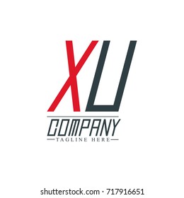 Initial Letter XU Design Logo Template