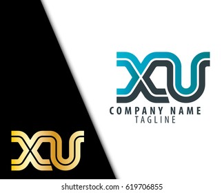 Initial Letter XU Linked Design Logo