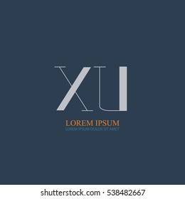 initial letter Xu logo design for company identity