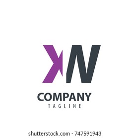 Initial Letter XW Design Logo