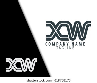 Initial Letter XW Linked Design Logo