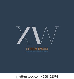 initial letter Xw logo design for company identity