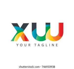 Initial Letter XW Rounded Design Logo