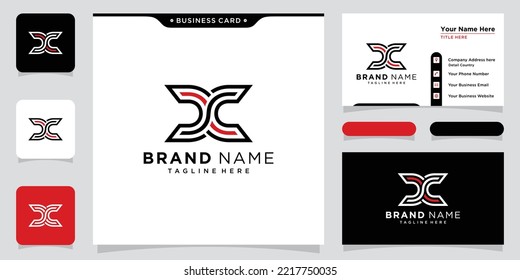 Initial letter XX logo design template