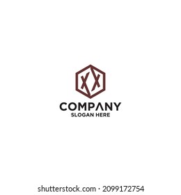 Initial Letter XX Logo Template Design