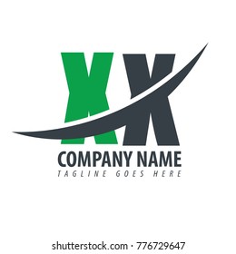 Initial Letter XX Overlapping Logo