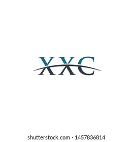 Initial letter XXC, overlapping movement swoosh horizon logo company design inspiration in blue and gray color vector