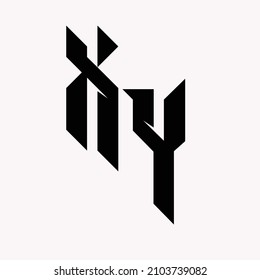 Initial letter XY logo design