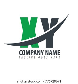 Initial Letter XY Overlapping Logo