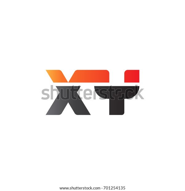 Initial letter XY, straight linked line bold logo,\
gradient fire red black\
colors