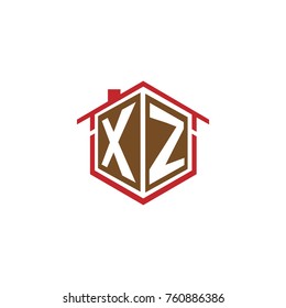 Initial letter xz house logo design