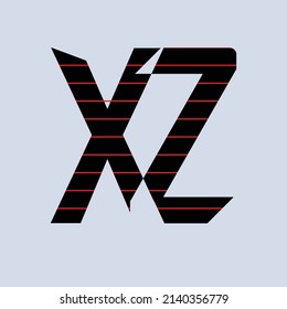 Initial letter XZ logo design