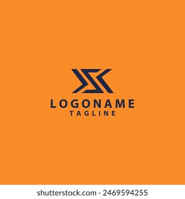 Letra inicial XZ diseño moderno del logotipo del Vector