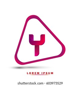 initial letter Y. 3d Logo and template for business
