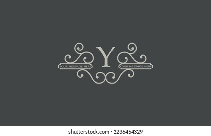 Initial letter Y. Abstract fancy logo with monogram icon in elegant style
