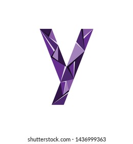 initial letter y abstract triangle logo vector