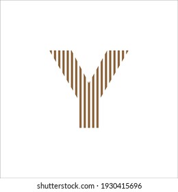 Anfangsbuchstabe mit abstraktem vertikalem Zeilenlogo, Vektorgrafik