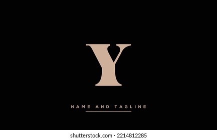 Initial letter Y alphabet minimal vector icon