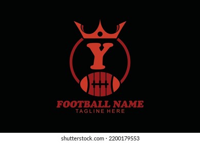 initial Letter Y american football logo