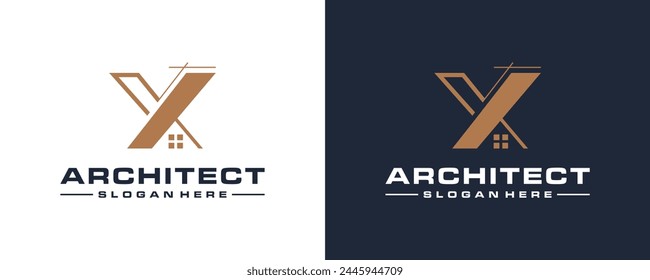 Initial Letter y with Architecture Logo Design vector