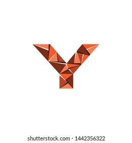 initial letter Y capital abstract triangle logo vector