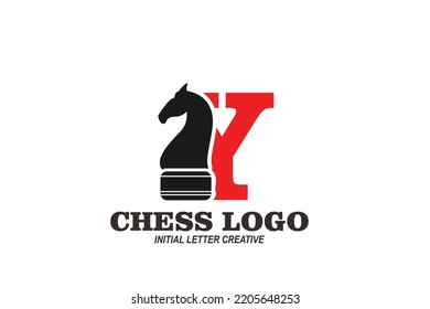 initial letter Y chees horse logo