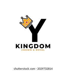 Initial Letter Y with Crown Logo Branding Identity Logo Design Template