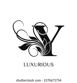  Initial letter Y Decorative emblem VINTAGE ornament  monogram logo