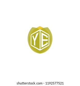 Initial Letter Y, E, YE Leaf, Eco, Nature, Green, Organic Logo Design for Company Identity branding