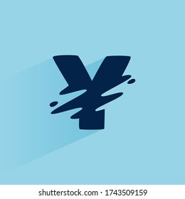 Initial letter Y fast speed logo design template. Vector wave line font for sport labels, dynamic headlines, bets posters, etc.