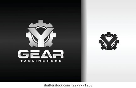 initial letter Y gear logo