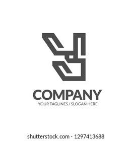 initial letter Y geometric strong monogram logo vector illustration isolated on white background