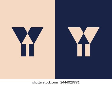 initial Letter Y + grow icon  Arrow Logo Concept sign icon symbol Design Element. Financial, Consulting, Logistics 