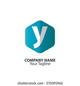 Initial Letter Y Hexagon Logo 