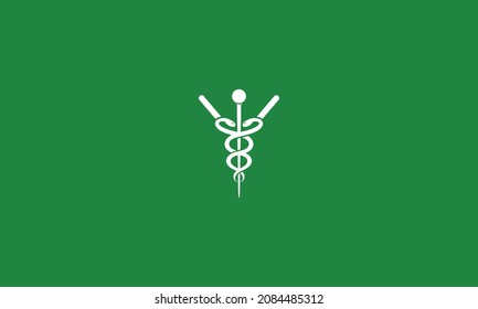 Initial Letter Y incorporated with Caduceus Medical Logo Design