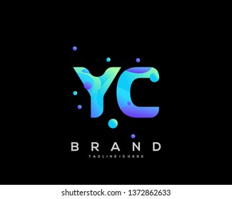 Initial letter Y logo with colorful background, letter combination logo design for creative industry, web, business and company. - Vector