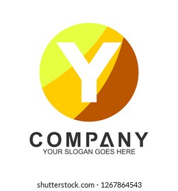 initial letter Y logo design in circle shape