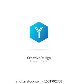 Initial Letter Y logo, design vector illustration template, company brand  symbol