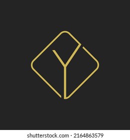 Initial letter Y logo design template square element. Y letter logo design Vector illustration.
