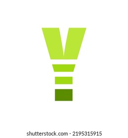 Initial Letter Y Logo Design Template. Y Letter Logo Design mit kreativem, modernem Farbstil