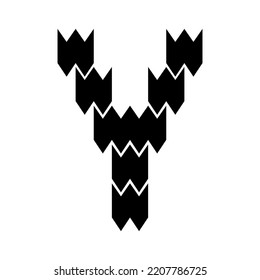 Diseño del logotipo de la letra inicial Y.